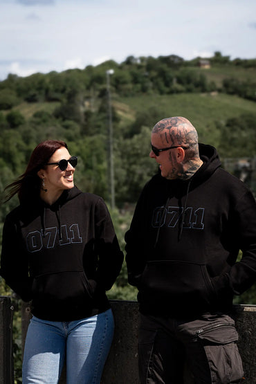 Hoodie "0711 College", schwarz