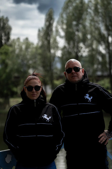 Windbreaker "Retro Contrast", schwarz