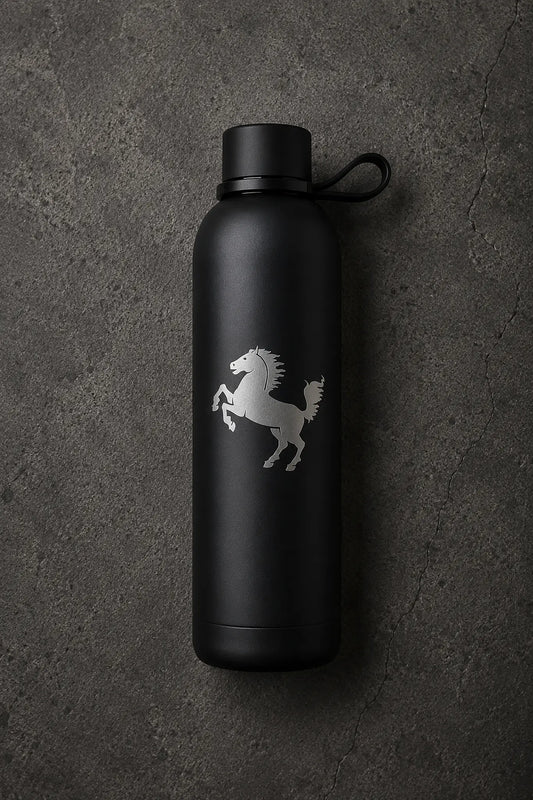 Thermoflasche "Rössle Soft-Touch", schwarz