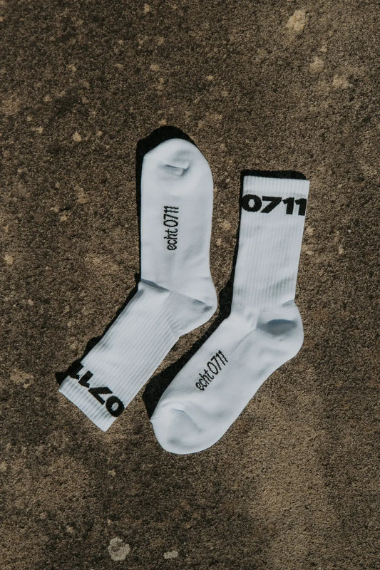Socken "0711", weiß
