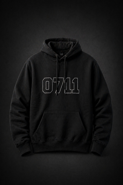 Hoodie "0711 College", schwarz