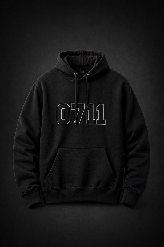 Hoodie "0711 College", schwarz