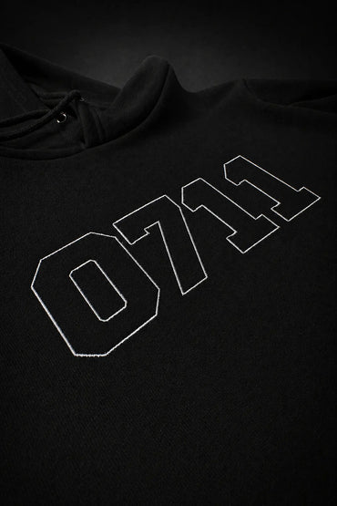 Hoodie "0711 College", schwarz