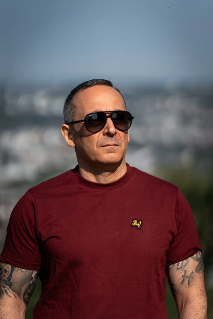T-Shirt "Essential", bordeaux