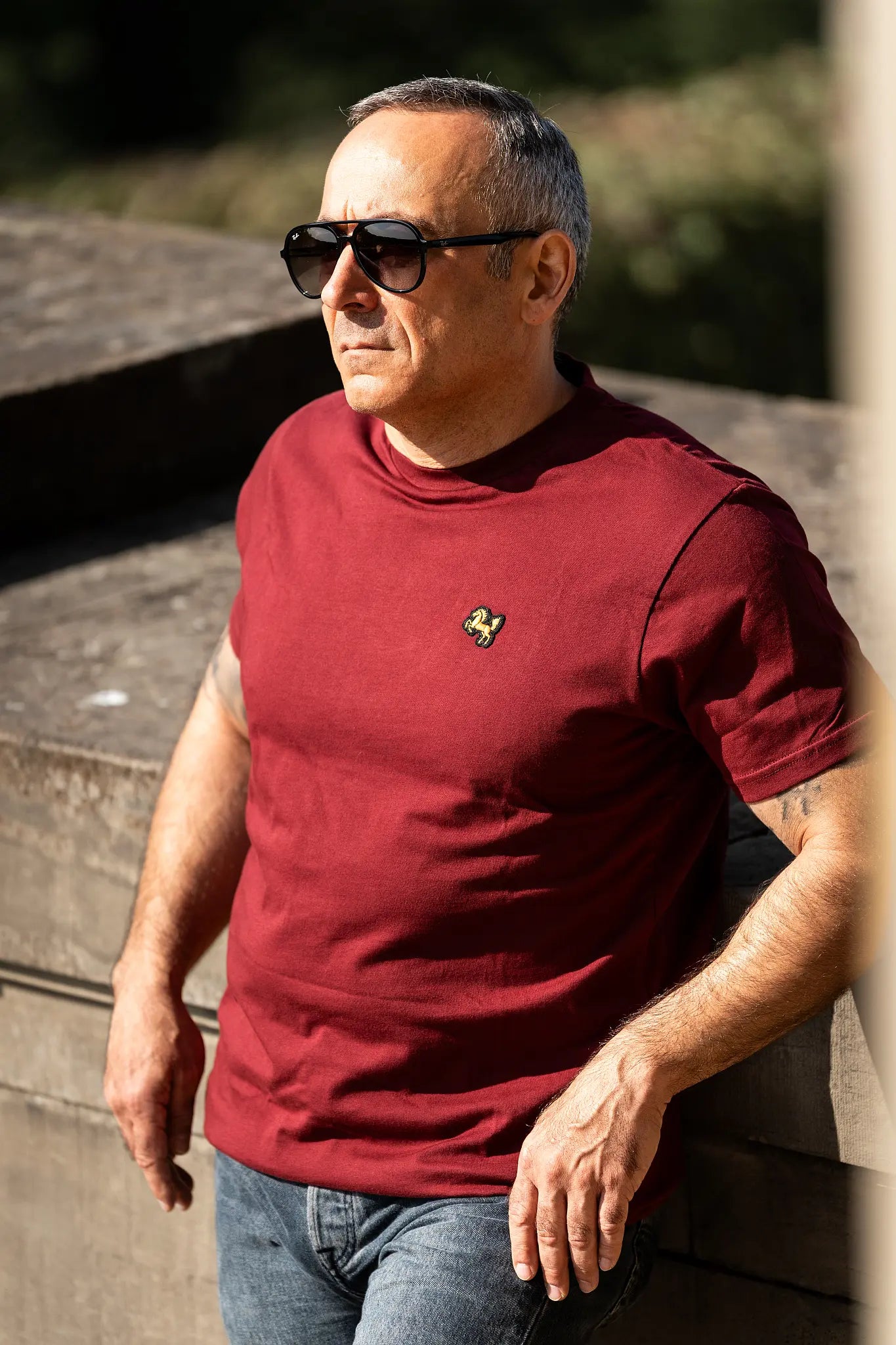 T-Shirt "Essential", bordeaux
