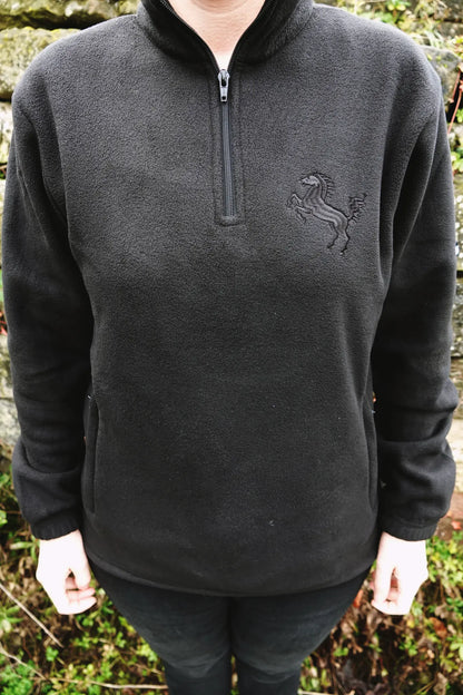 Half-Zip "Black² Fleece", schwarz