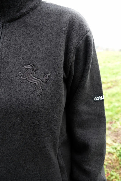 Half-Zip "Black² Fleece", schwarz