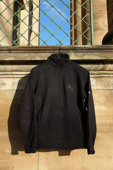 Half-Zip "Black² Fleece", schwarz