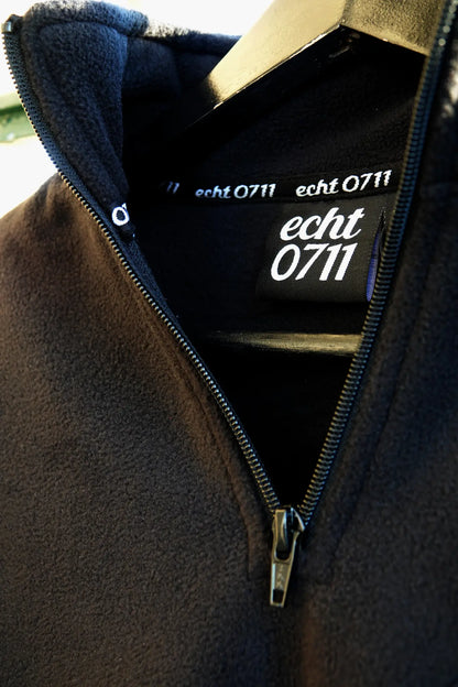 Half-Zip "Black² Fleece", schwarz