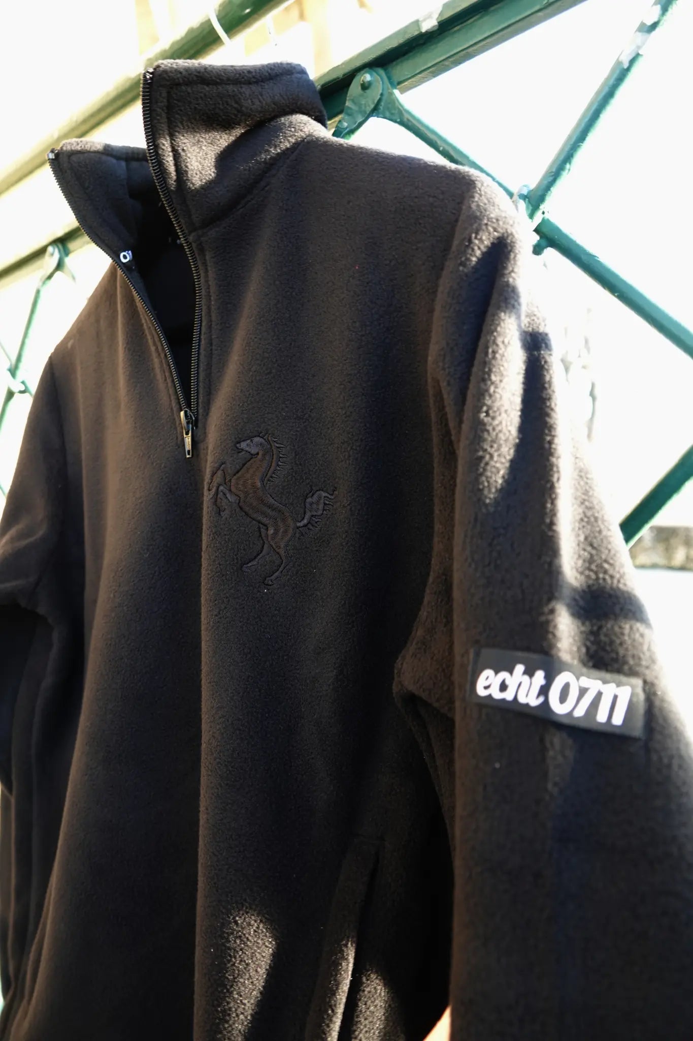 Half-Zip "Black² Fleece", schwarz