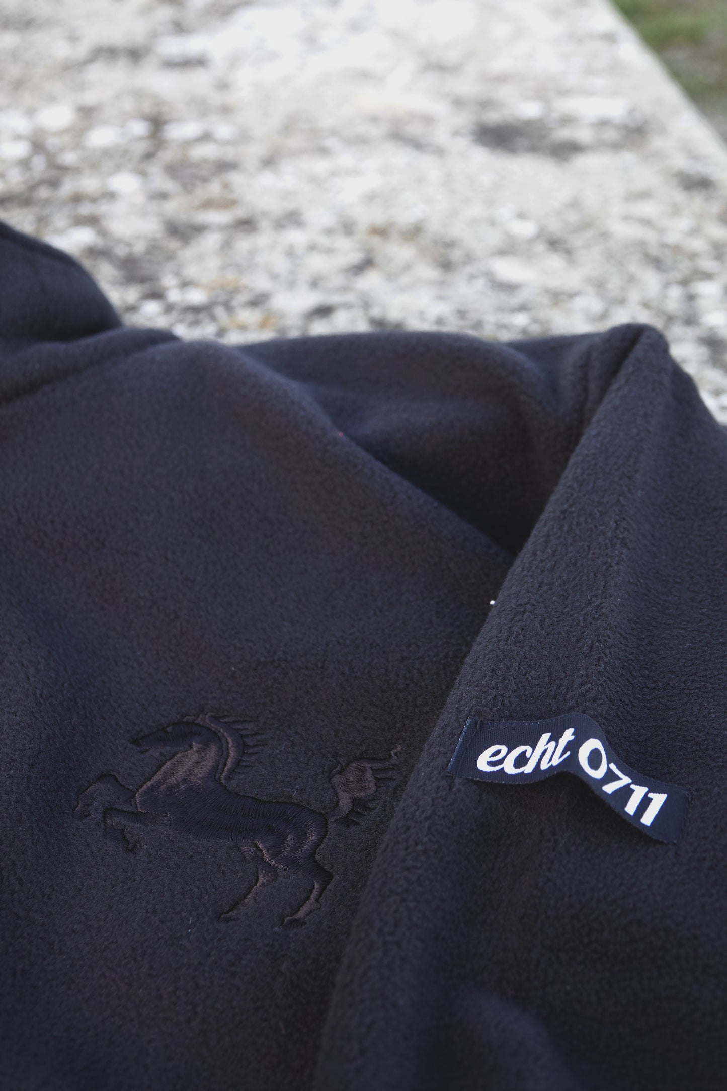 Half-Zip "Black² Fleece", schwarz