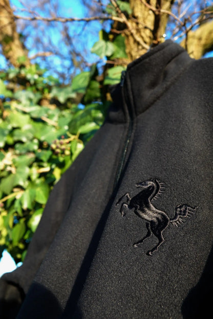 Half-Zip "Black² Fleece", schwarz