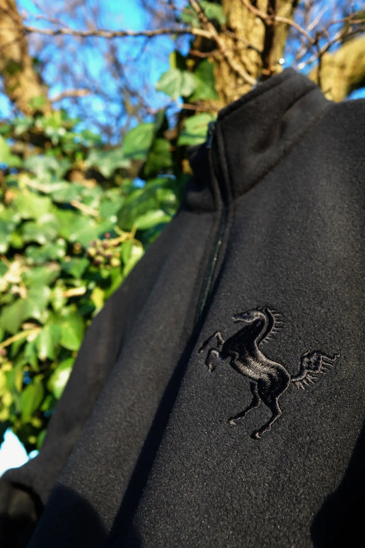 Half-Zip "Black² Fleece", schwarz