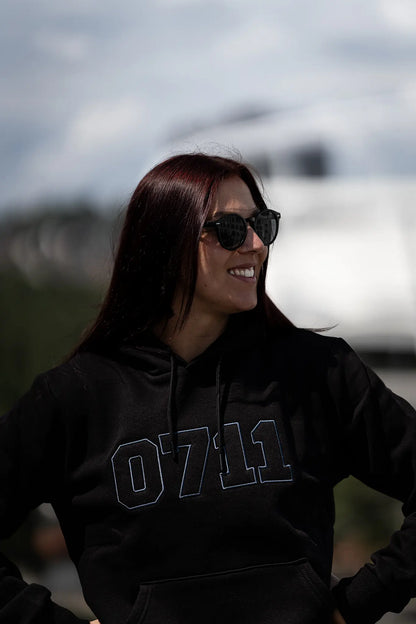 Hoodie "0711 College", schwarz