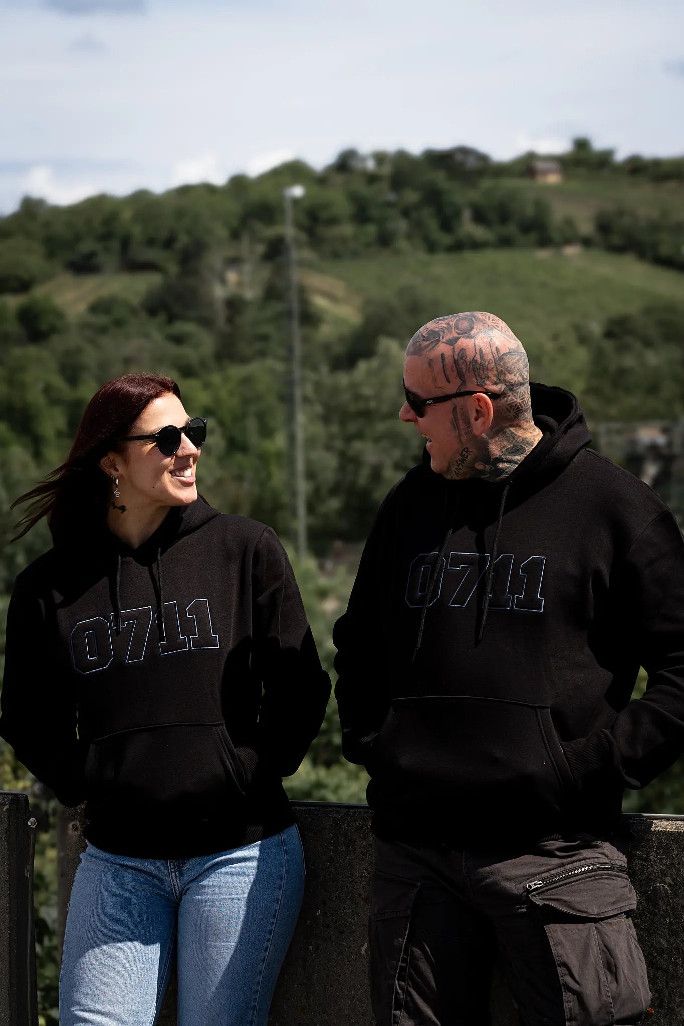 Hoodie "0711 College", schwarz