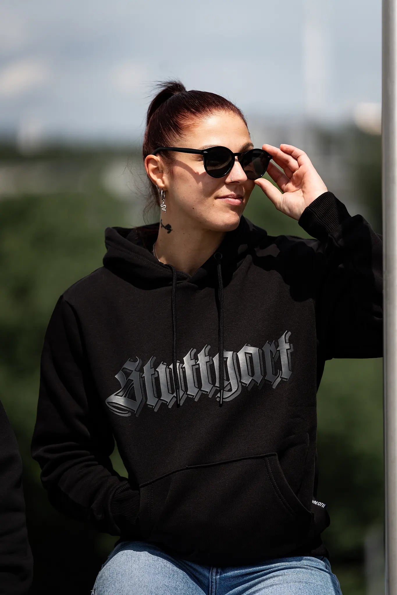 Hoodie "Stuttgart Bold", schwarz