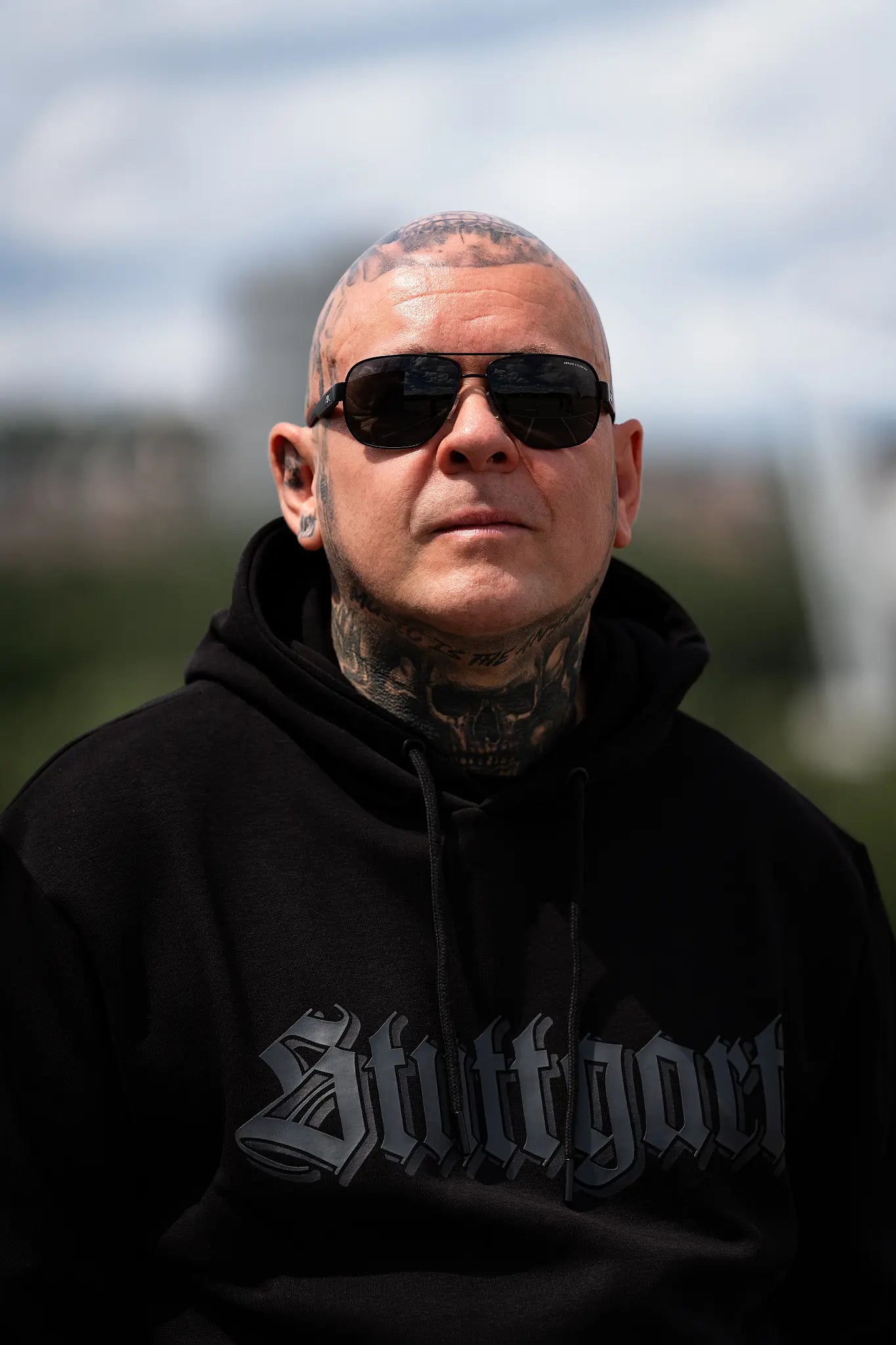 Hoodie "Stuttgart Bold", schwarz