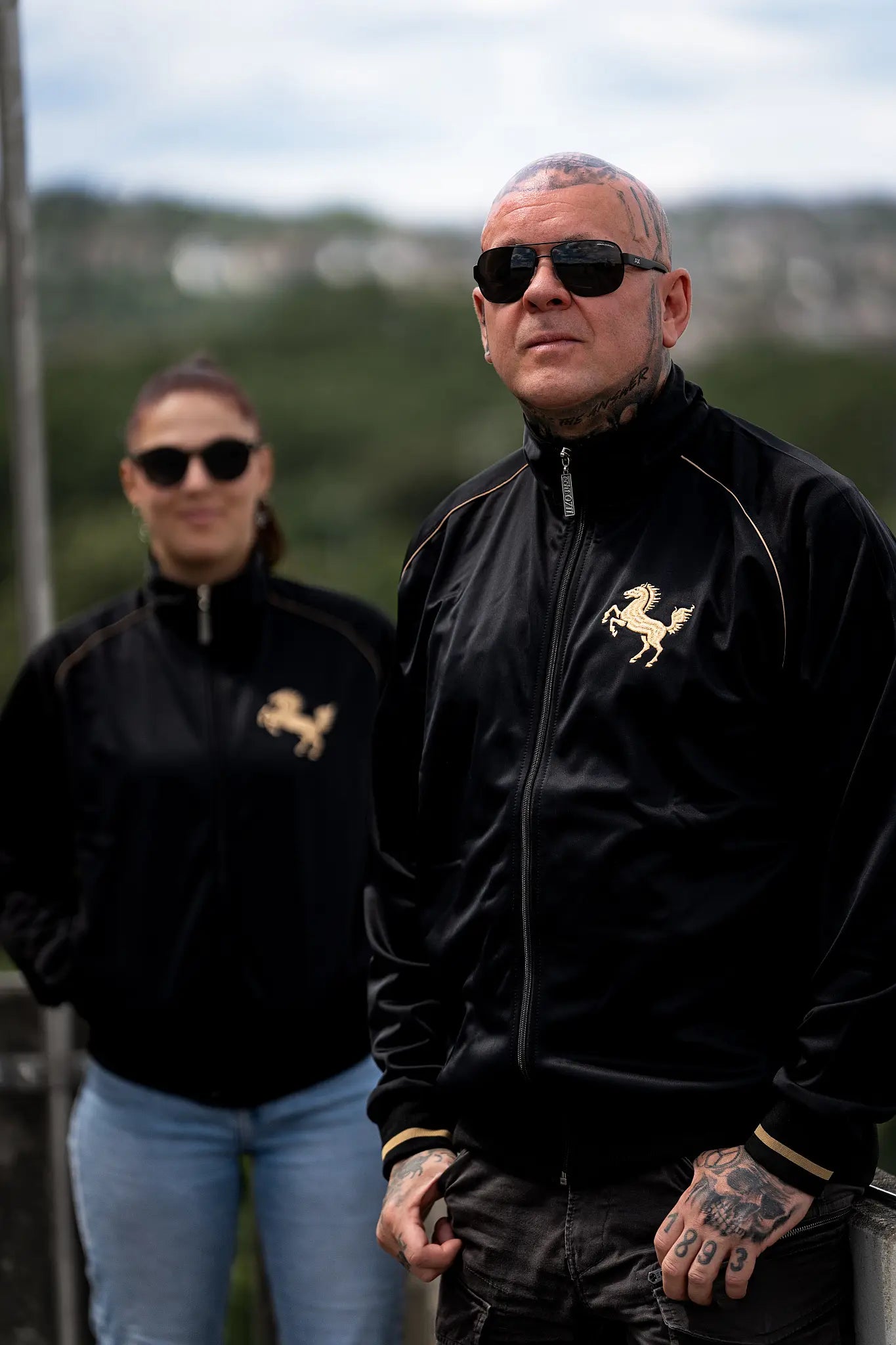 Trainingsjacke "Gold", schwarz