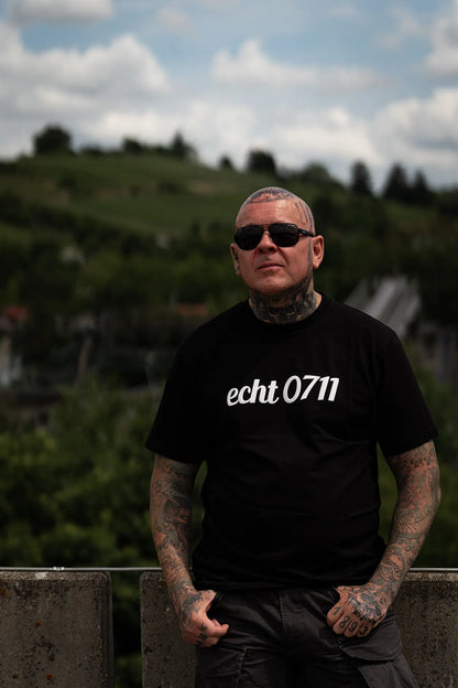 T-Shirt "Brand", schwarz