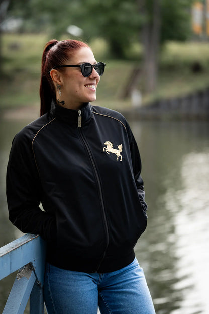 Trainingsjacke "Gold", schwarz