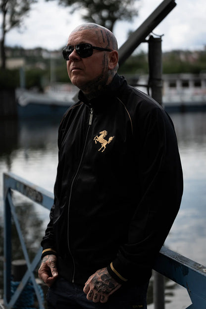 Trainingsjacke "Gold", schwarz