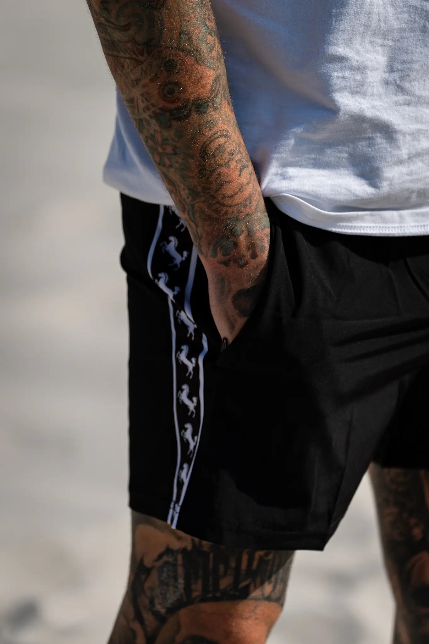 Badehose "Tape", schwarz