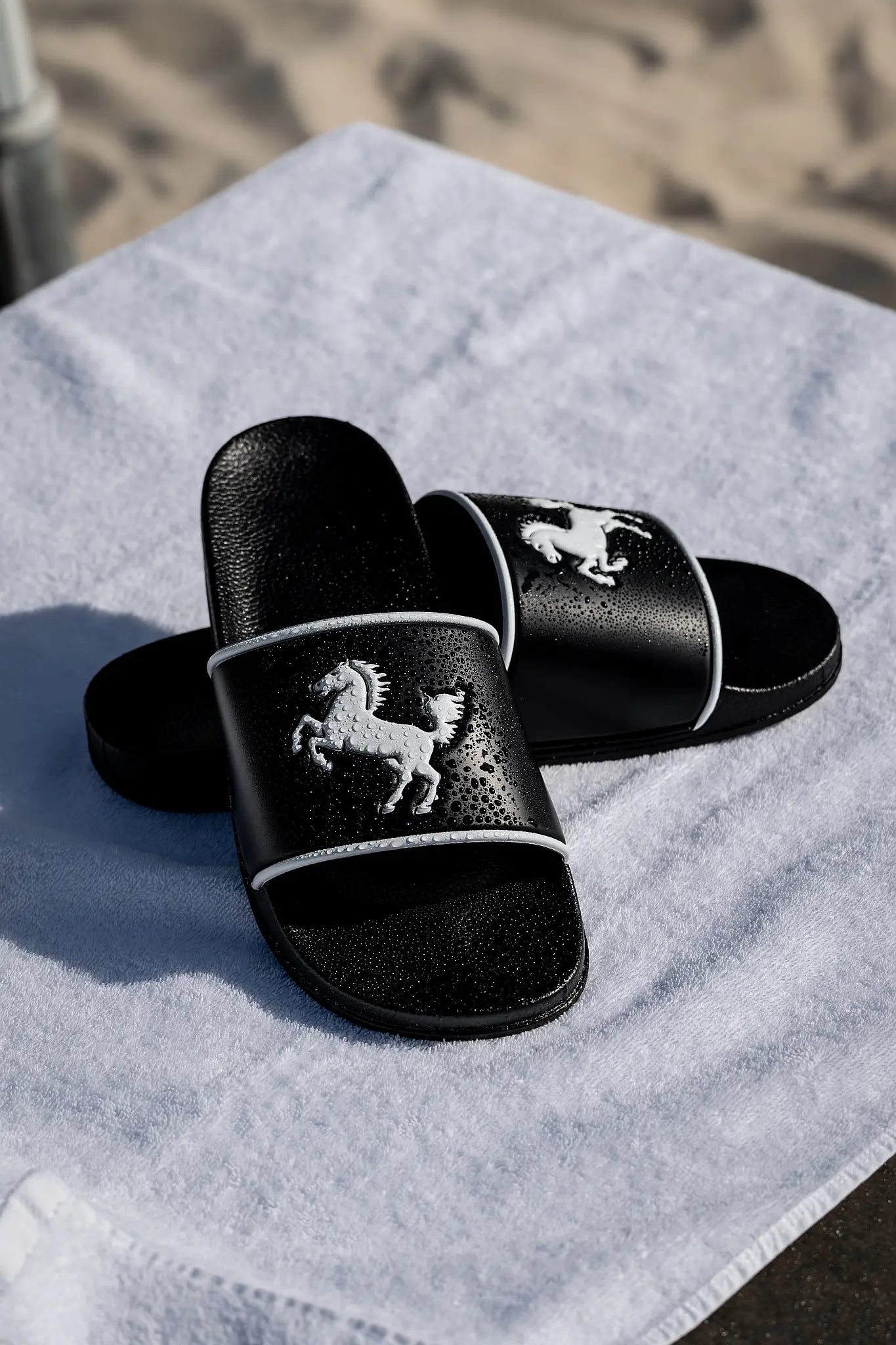 Badelatschen "Crest Slide", schwarz