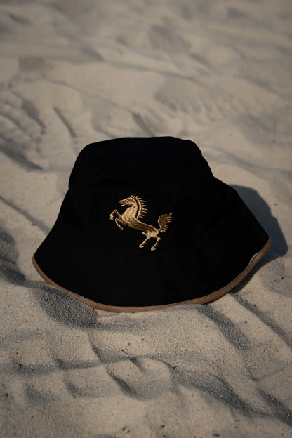 Fischerhut "Gold", schwarz
