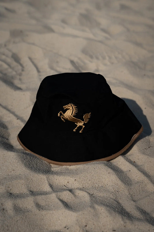 Fischerhut "Gold", schwarz