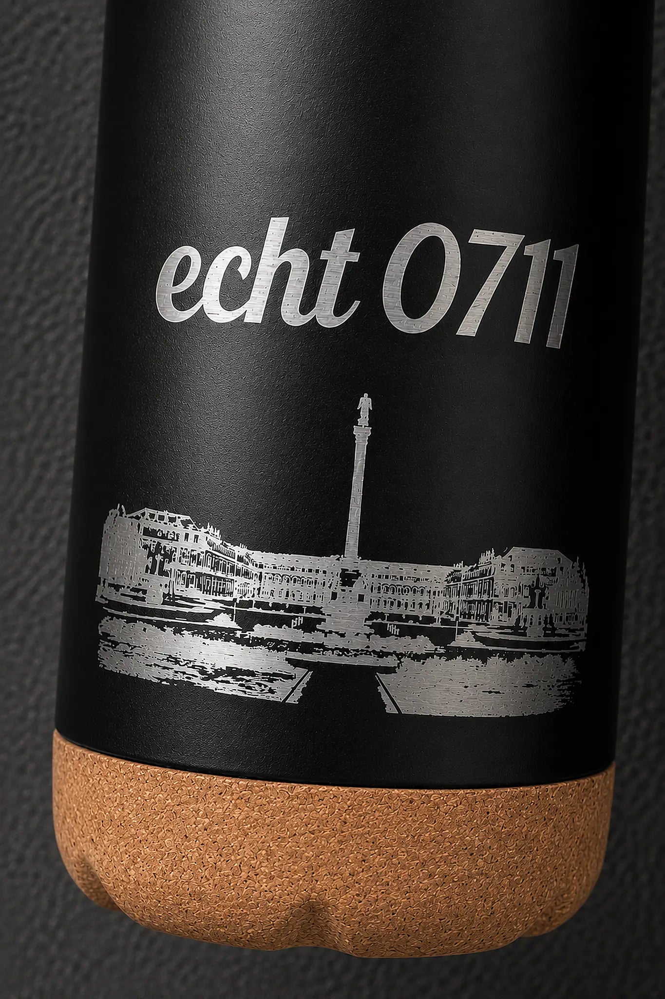 Thermoflasche "Schlossplatz Cork", schwarz