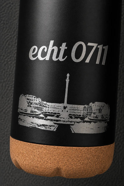 Thermoflasche "Schlossplatz Cork", schwarz