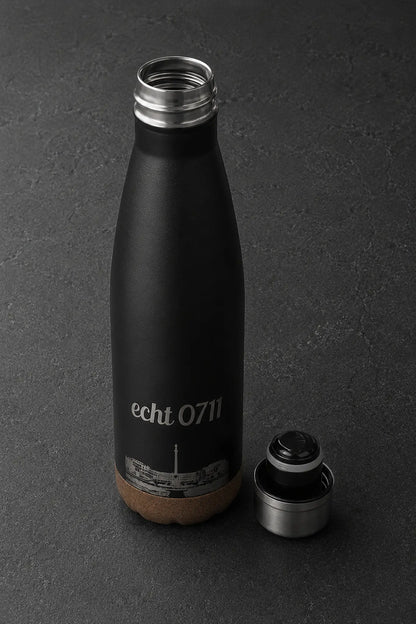 Thermoflasche "Schlossplatz Cork", schwarz