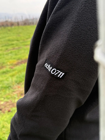 Half-Zip "Black² Fleece", schwarz