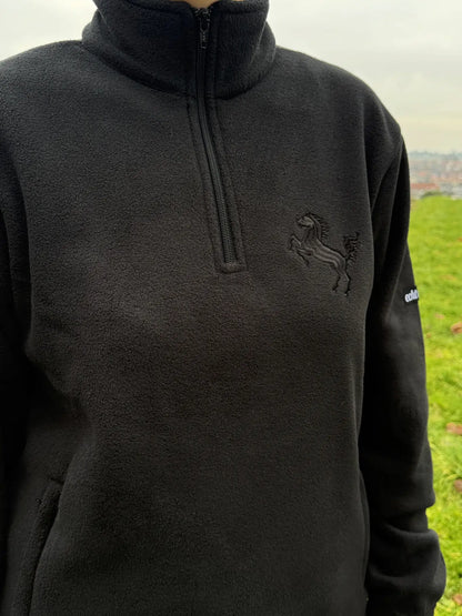 Half-Zip "Black² Fleece", schwarz