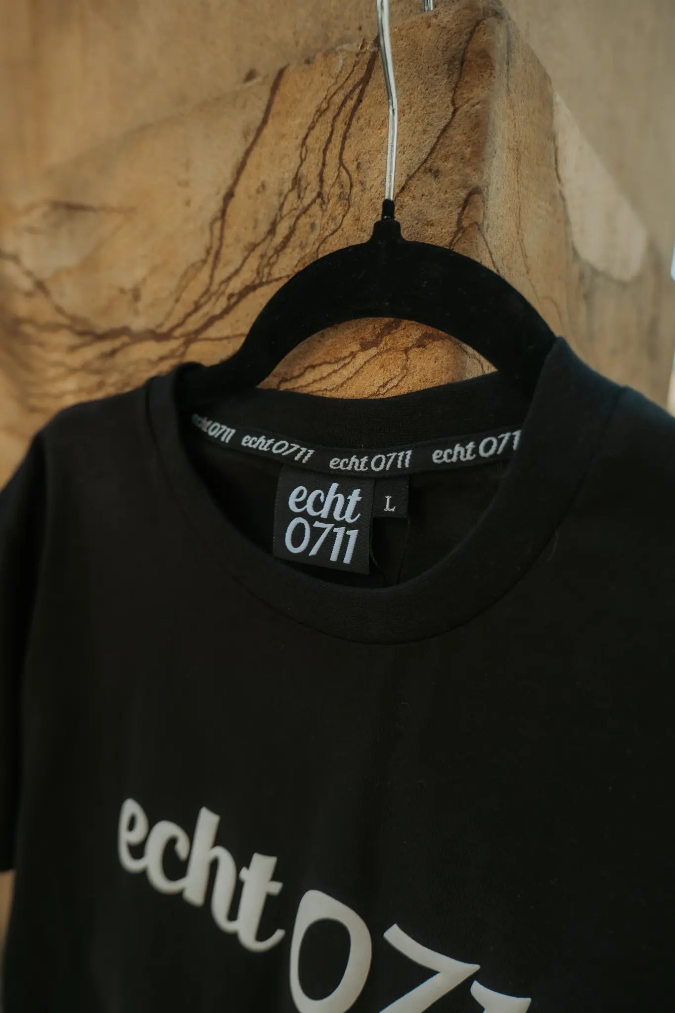 T-Shirt "Brand", schwarz