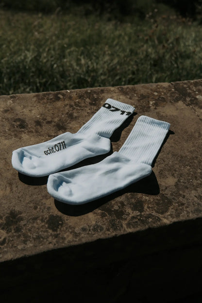 Socken "0711", weiß