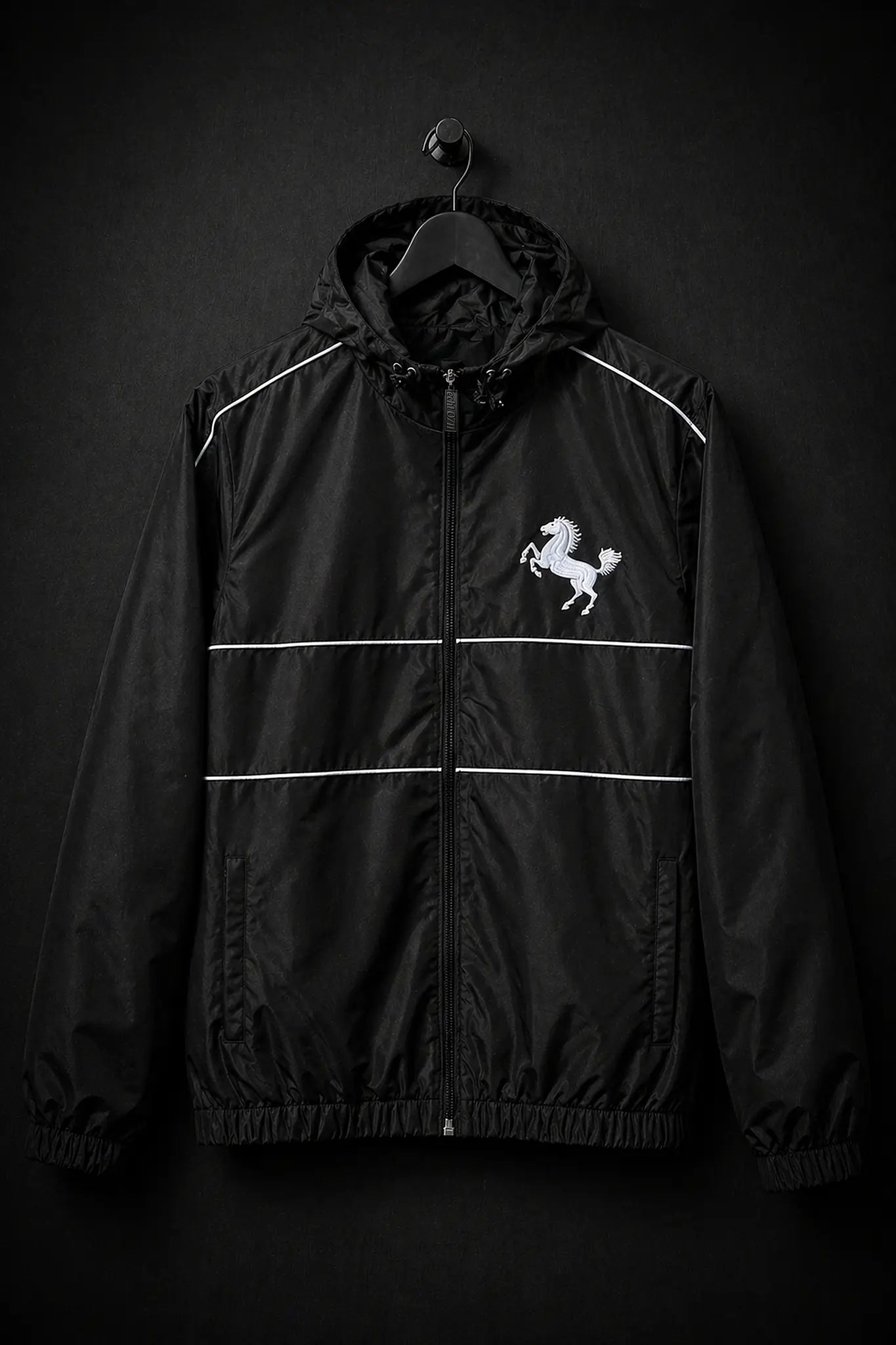 Windbreaker "Retro Contrast", schwarz
